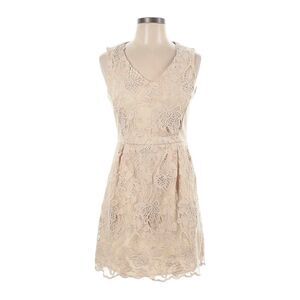 Ellison Lace Cream Fitted Sleeveless Mini Dress Size M NWT